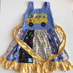 Girl’s Back To School Twirl Dress
